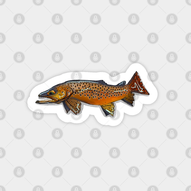 Brown Trout Sticker by MikaelJenei